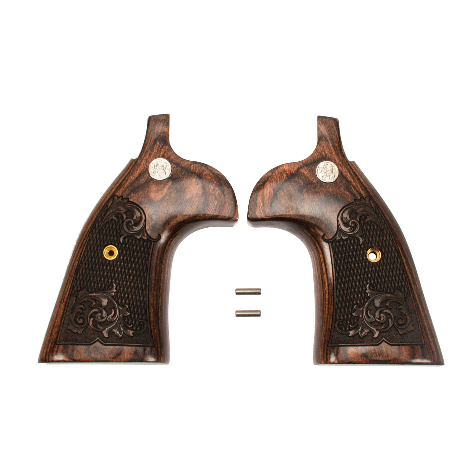 Smith & Wesson K-Frame 虎杢グリップ M10 19 66 Smith & Wesson Grips S&W K, L-Frame Square Butt Checkered