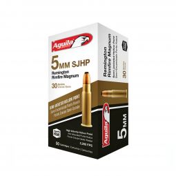 Aguila 5mm Remington Rimfire Magnum 30gr. SJHP Ammunition, 50 Round Box