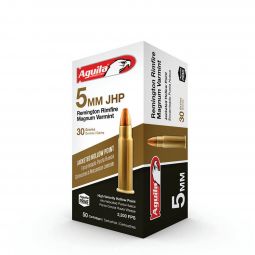 Aguila 5mm Remington Rimfire Magnum Varmint 30gr. JHP Ammunition, 50 Round Box