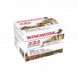 Winchester USA 22LR 36gr. Copper Plated HP Ammunition, 333 Round Box