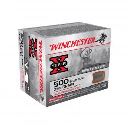 Winchester 500 S&W 350gr. Jacketed Hollow Point Ammunition, 20 Round Box