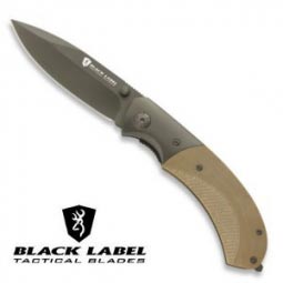 Black Label Tactical Checkmate Knife, Tan