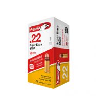 Aguila Super Extra, 22 Short High Velocity Ammunition, 29gr. Copper Plated RN, 50 Round Box