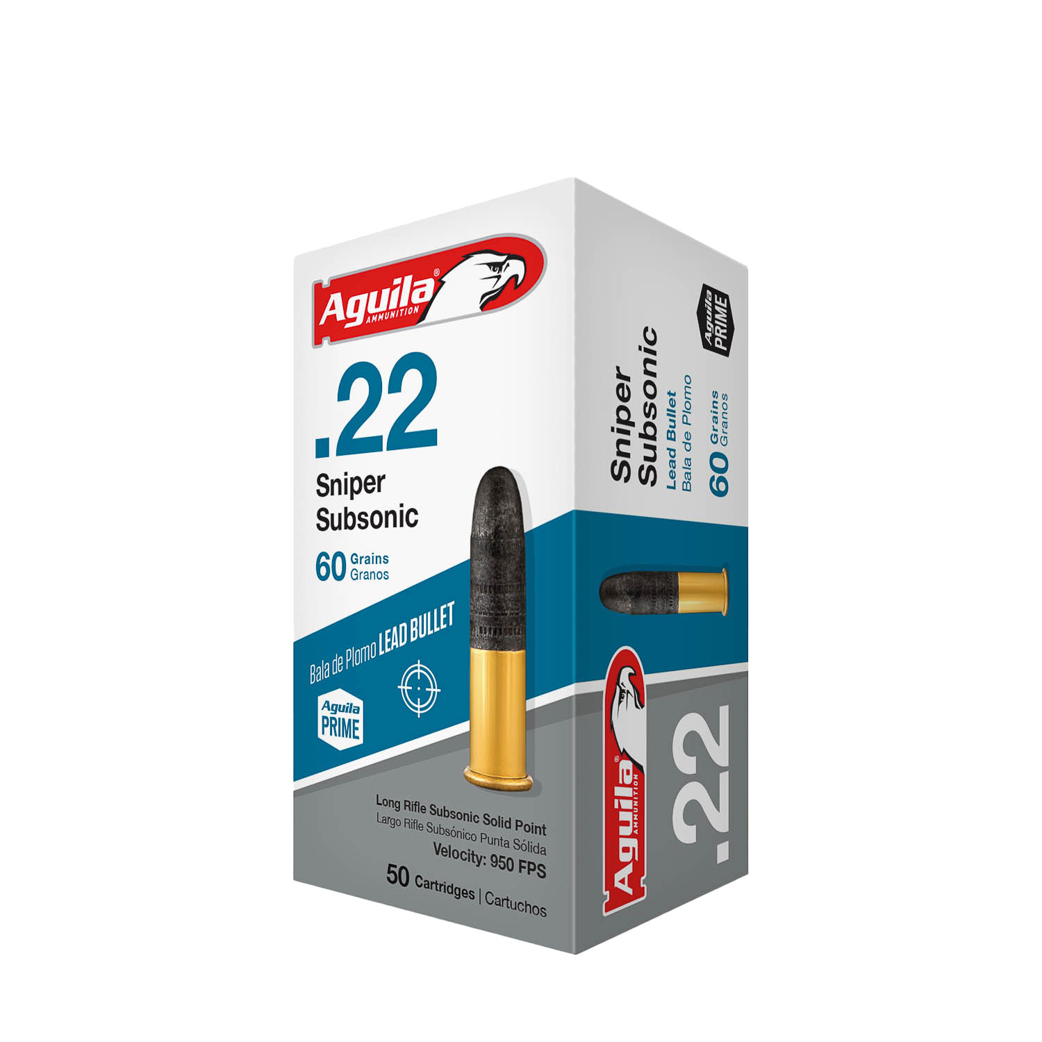 Aguila Sniper Subsonic, 22 LR Subsonic Ammunition, 60gr. Lead