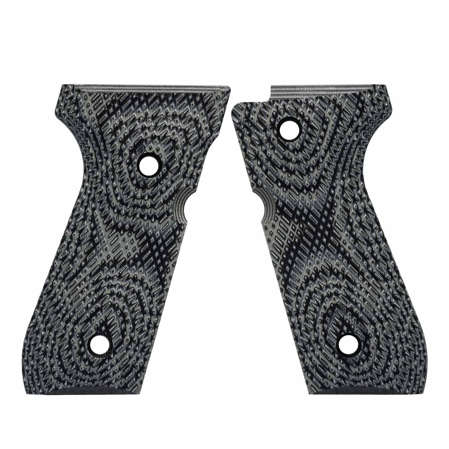 VZ Grips Beretta 92 Tactical Slants, G10 Black Gray Grips
