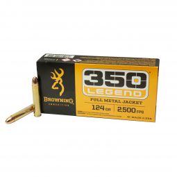 Browning 350 Legend 124gr. FMJ Ammunition, 20 Round Box