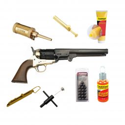 Traditions 1851 Navy Black Powder Revolver Redi-Pak, Blued/Walnut/Brass, .44Cal
