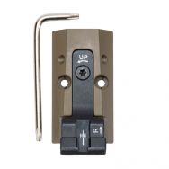 Canik Adjustable Rear Sight w/Optic Lid, FDE