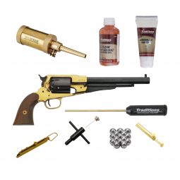 Traditions 1858 Army Black Powder Revolver Redi-Pak, Blued / Walnut / Brass, .44Cal