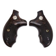 Altamont Smith & Wesson J-Frame Grips Round Butt, Combat Super Walnut Checkered w/ S&W Medallions