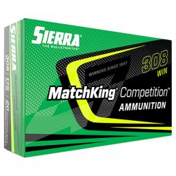 Sierra MatchKing Competition 308 Win 175gr. HPBT Ammunition, 20 Round Box