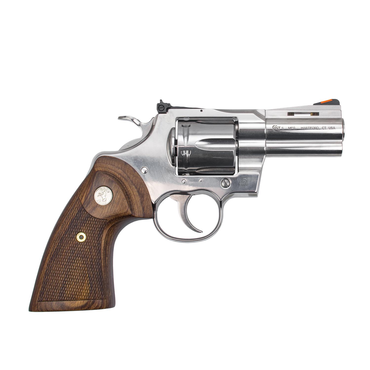 Colt Python .357 Magnum Revolver, Stainless w/ Walnut Grip, 3