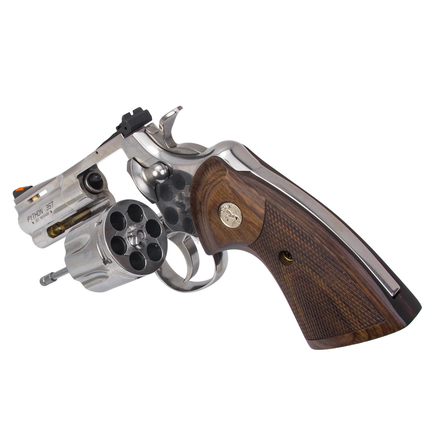 Colt Python .357 Magnum Revolver, Stainless w/ Walnut Grip, 3
