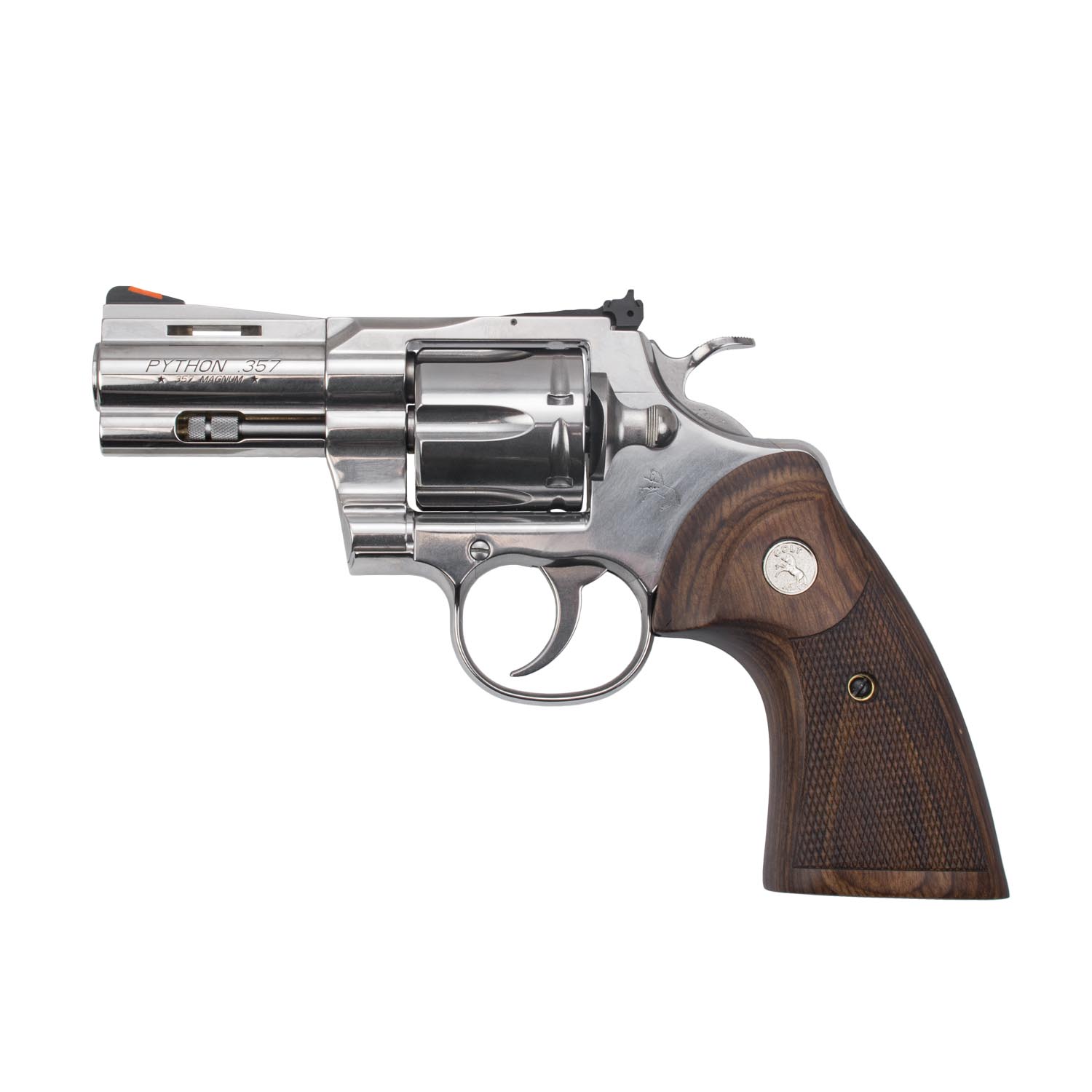 Colt Python .357 Magnum Revolver, Stainless w/ Walnut Grip, 3