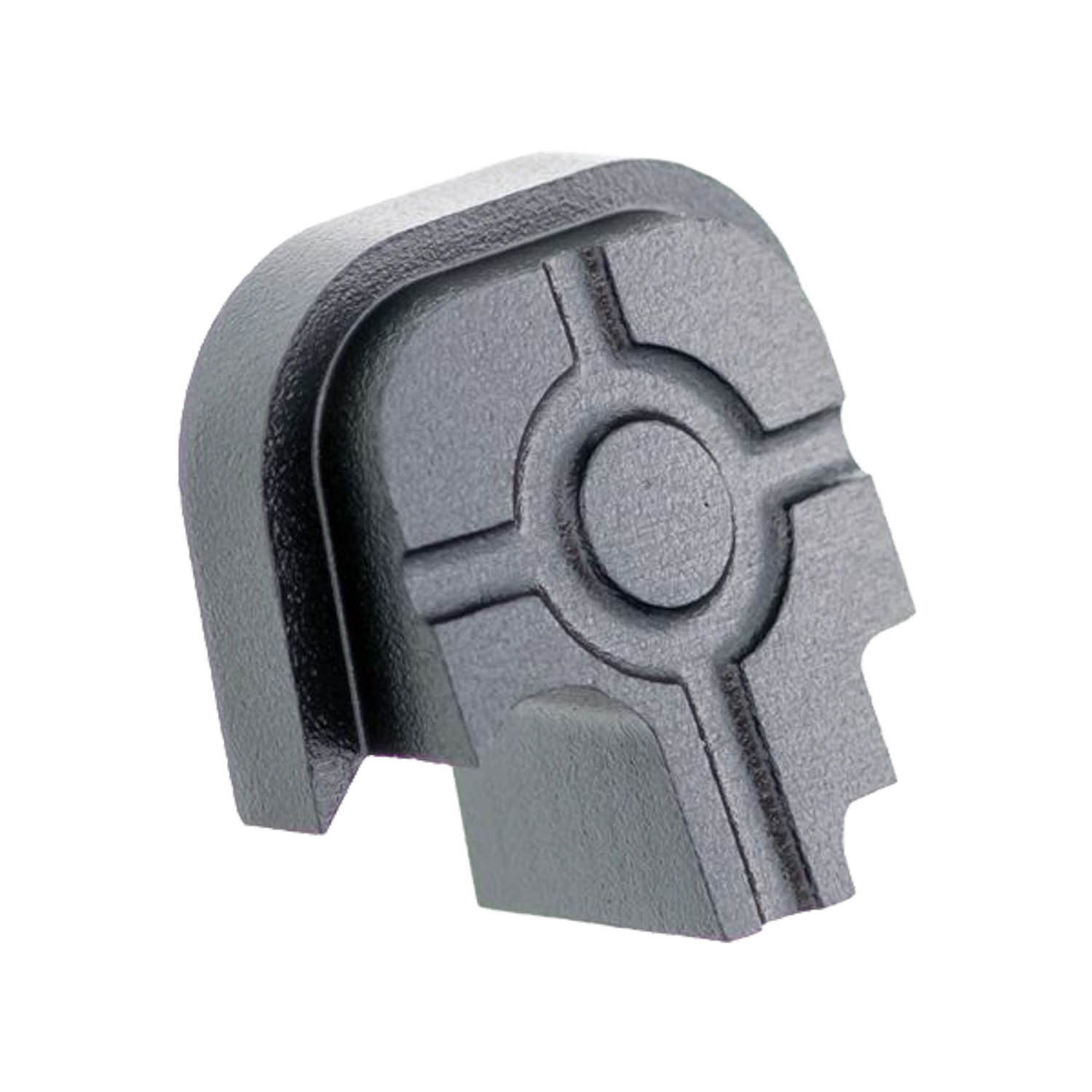 Milspin CNC Milled Slide Back Plate For Glock Gen 1-5 - 3D Engraved Reaper Design, Made In USA