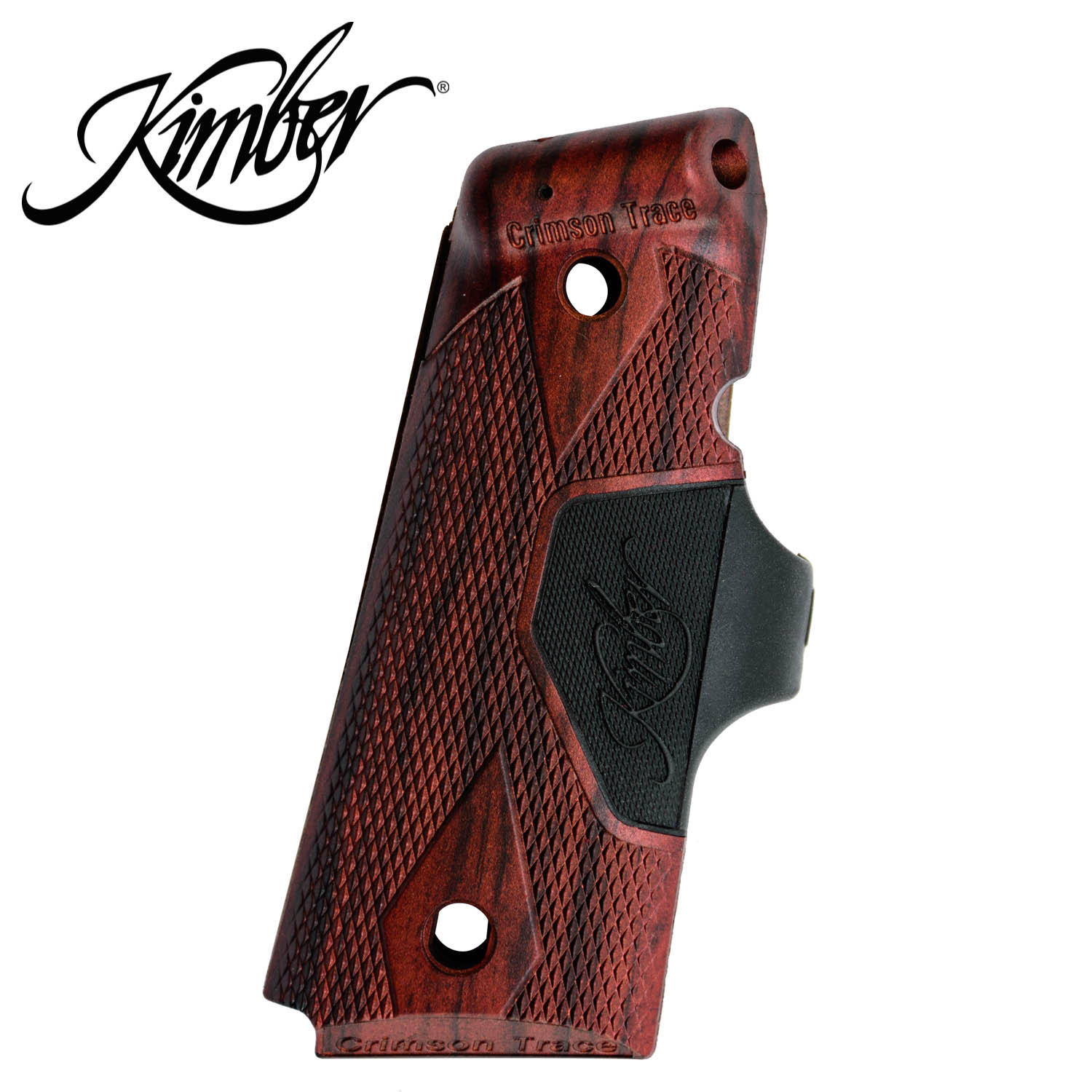 Kimber 1911 Compact & Ultra Rosewood Ball-Milled Slim Grips – Factory OEM 1000137A