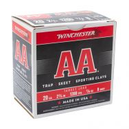 Winchester AA 20ga. 2-3/4" 7/8oz. #8 Lead Shot, 25 Round Box