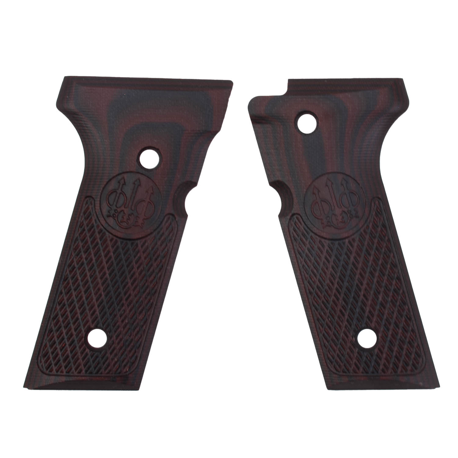 G10 Sunburst Texture Grips For Beretta 92 FS, M9, 92A1, 96A1, 92 Inox – Black/Red