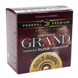 Federal Gold Medal Grand Paper 12ga. 2-3/4" 1-1/8oz. #7.5 Shot 2-3/4 Dram Ammunition, 25 Round Box