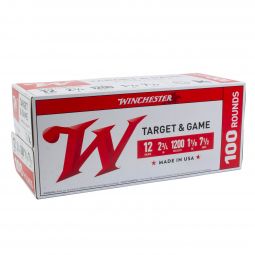 Winchester USA 12ga. 2-3/4" 1-1/8oz. #7.5 Shot Ammunition, 100 Round Pack