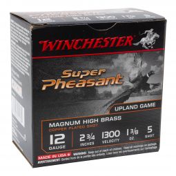 Winchester Super Pheasant 12ga. 2-3/4" 1-3/8oz. #5 Copper Plated Lead Shot, 25 Round Box