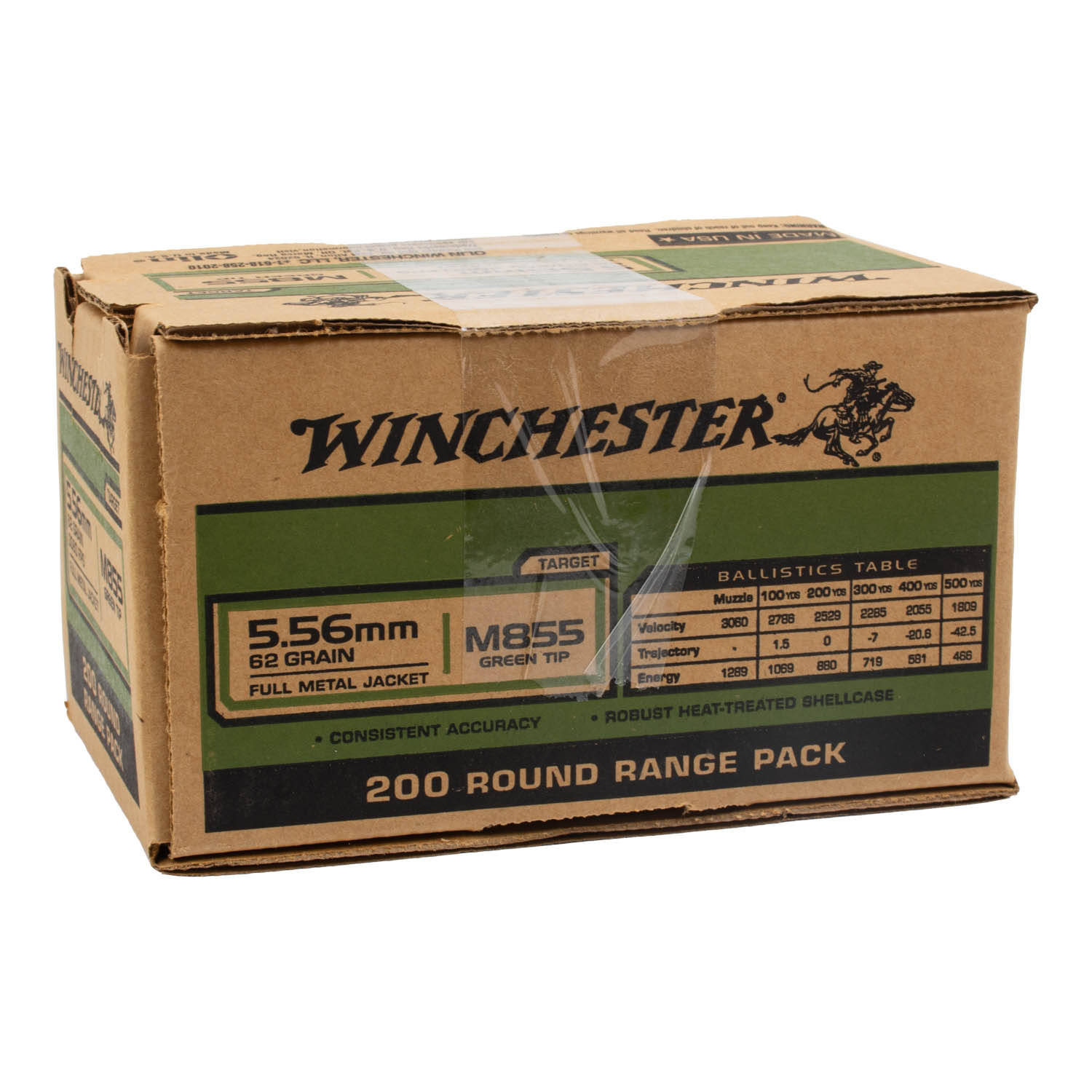 Winchester Lake City 5.56mm M855 Green Tip 62gr FMJ Ammunition