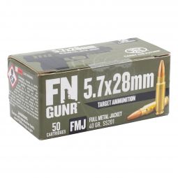 FN 5.7x28mm GUNR SS201 40gr. FMJ Ammunition, 50 Round Box