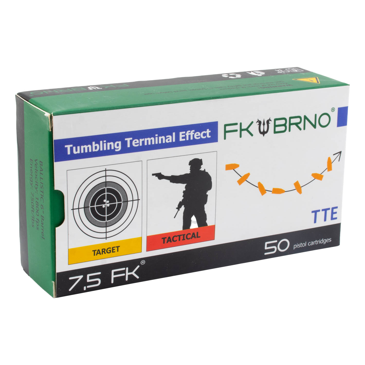 FK BRNO 7.5 FK F7 101gr. Copper Spoon Tip Ammunition, Box of 50: MGW
