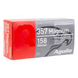 Aguila 357 Mag 158gr. Semi-Jacketed Soft Point Ammunition, 50 Round Box