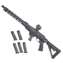 Ruger PC Carbine 9mm 16" Barrel w/ TK Comp, TRS-25 Red Dot, 17(x4) & 15(x2) Round Mags, Pre-Owned
