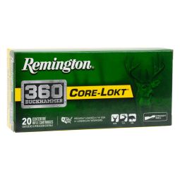 Remington 360 Buckhammer 180gr. Core-Lokt Ammunition, 20 Round Box
