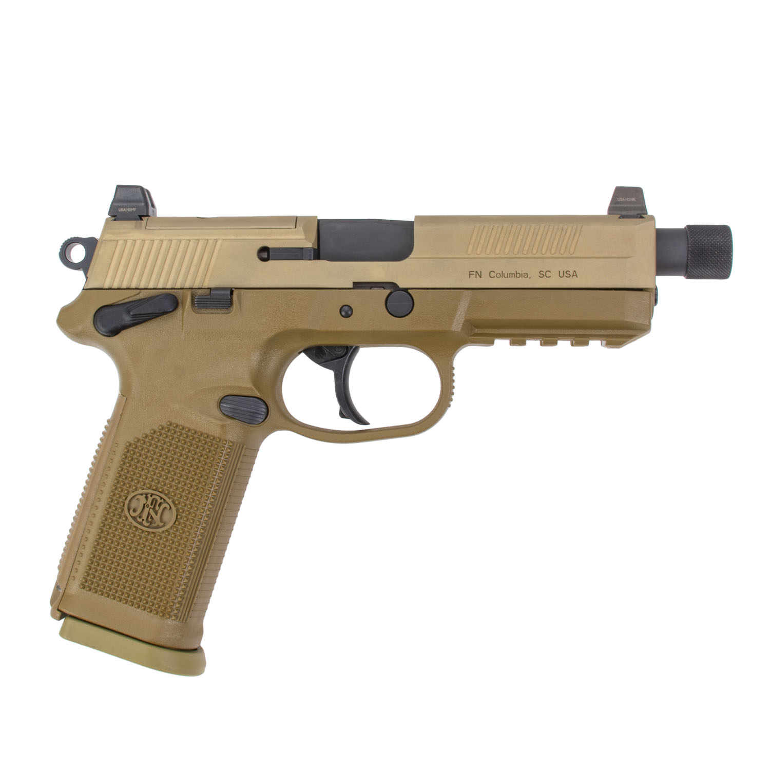 FN FNX-45 Tactical DA/SA MS, .45ACP FDE, 10rd. Mags, Night Sights