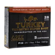 Apex Ammunition PT-28 Turkey Tungsten Super Shot, 28ga. 2-3/4" 1-3/8oz. #9 Shot, 5 Round Box