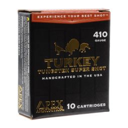 Apex Ammunition PT-410 Turkey Tungsten Super Shot, 410ga. 3" 27/32oz. #9.5 Shot, 10 Round Box