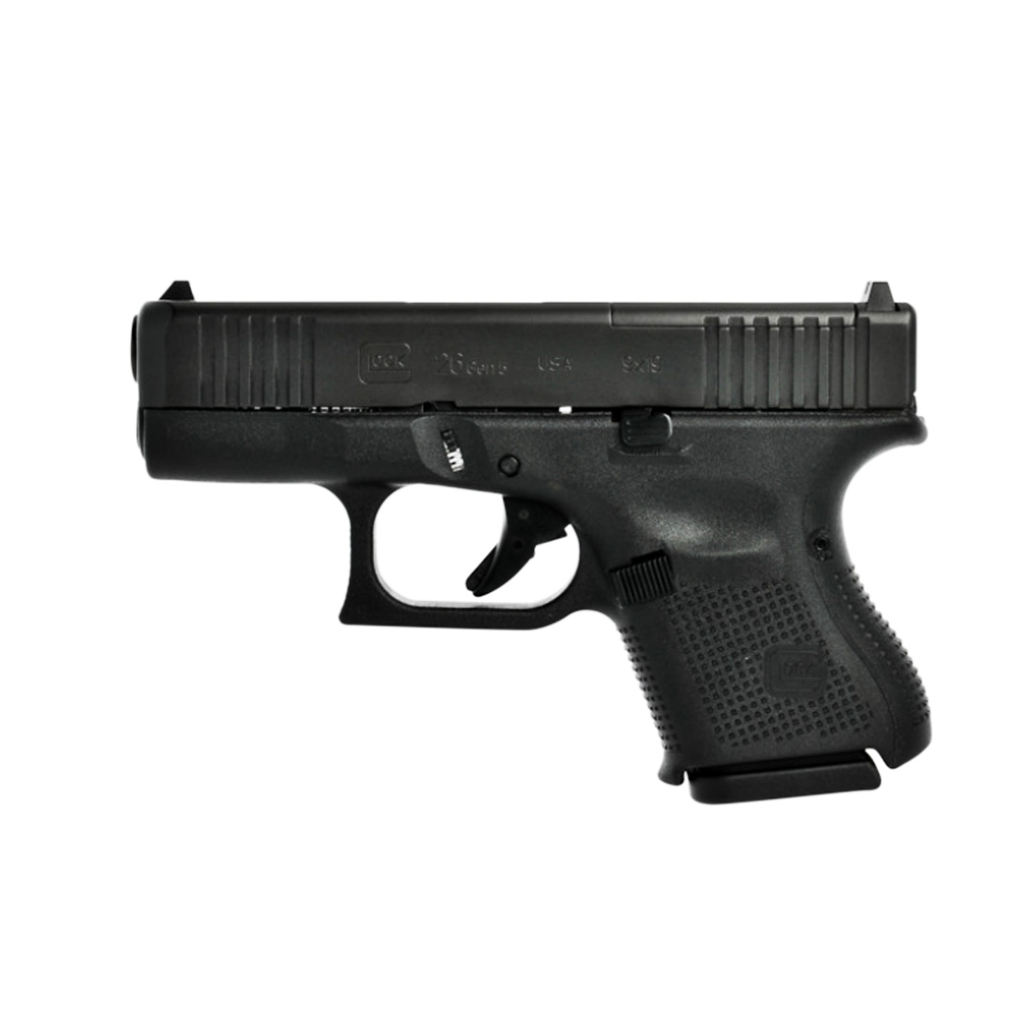 Glock 26 Gen5 MOS 9mm Pistol w/ Front Serrations, 10 Round