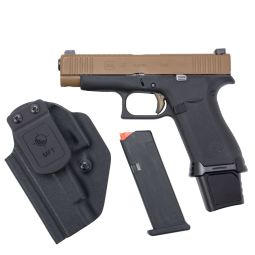 Glock 48 9mm Pistol w/ Holster, Jagerwerks Custom Slide, FALX Trigger, 10/14rd. Mags, Pre-Owned