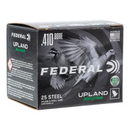Federal Upland Steel 410ga. 3" 3/8oz. #6 Shot, 25 Round Box