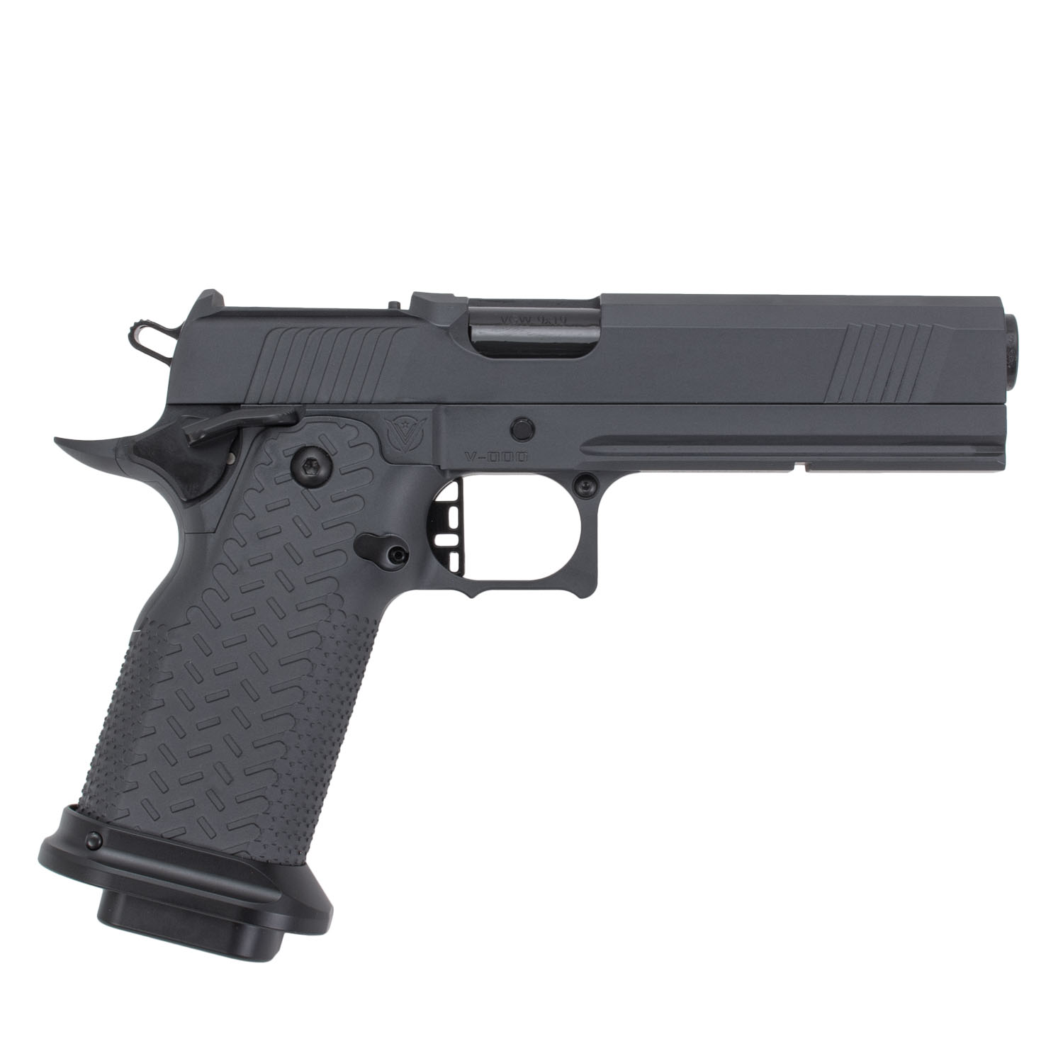 Vudoo Gun Works Priest 1911 DS 9mm Pistol, Long Dust Cover, RMR
