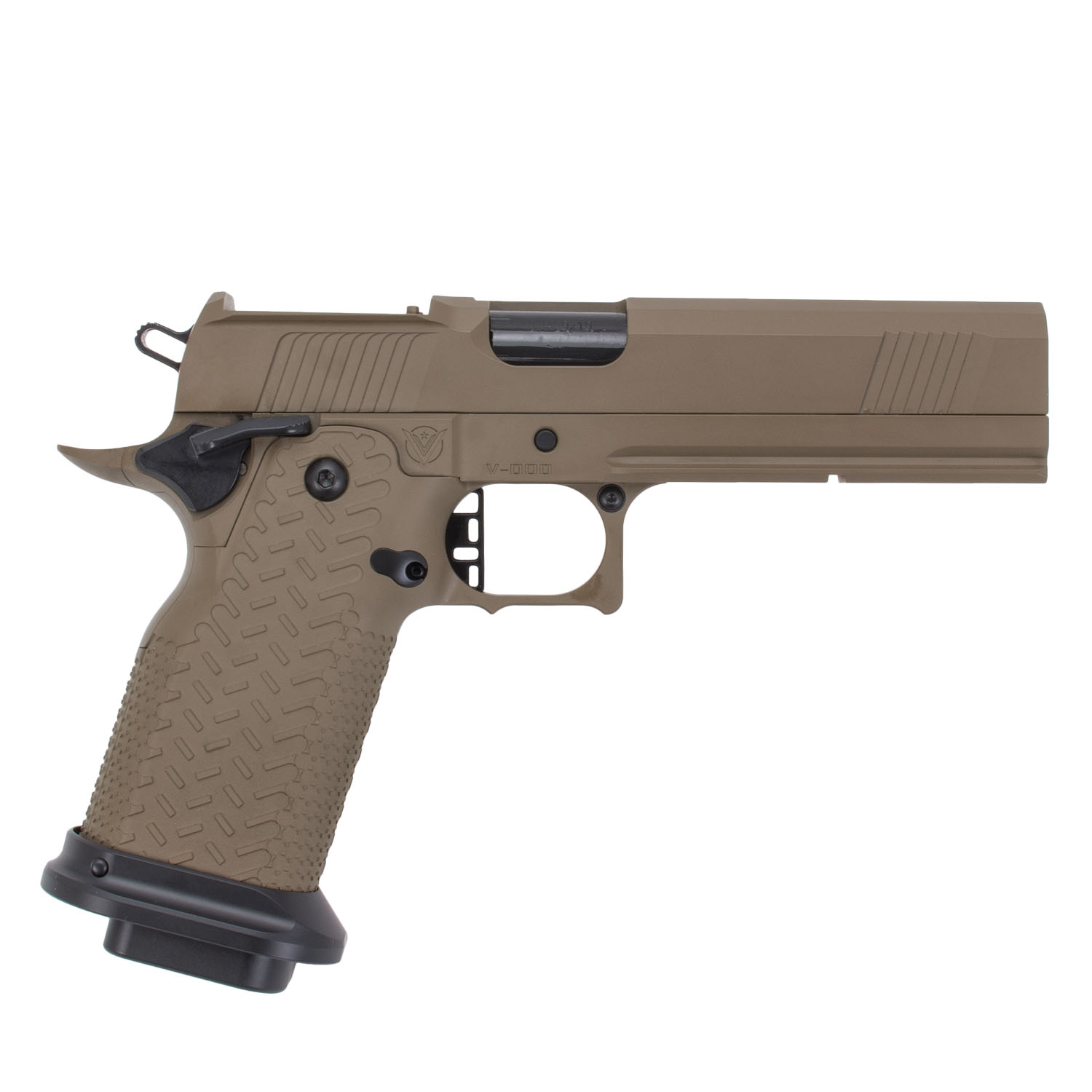 Vudoo Gun Works Priest 1911 DS 9mm Pistol, Long Dust Cover, RMR