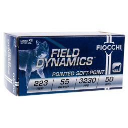 Fiocchi Field Dynamics .223 Remington 55gr. PSP Ammunition, 50 Round Box