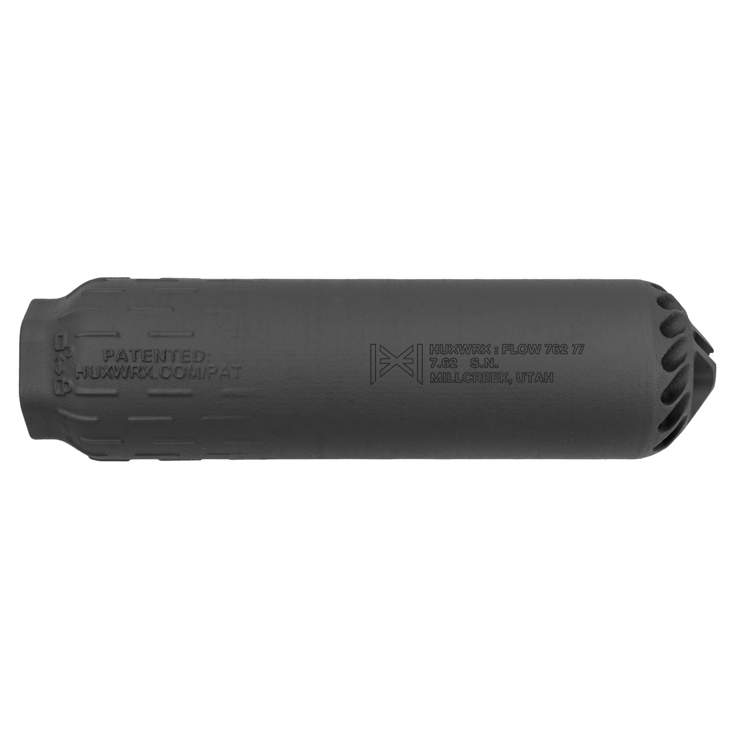 HUXWRX FLOW 762 Ti Suppressor, .30cal/7.62mm, Black: MGW