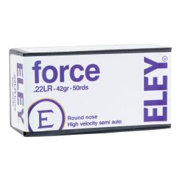 Eley Force .22LR 42gr. High Velocity Semi-Auto Ammunition, 50 Round Box
