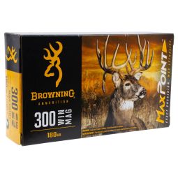 Browning Maxpoint 300 Win Mag 180gr. Ammunition, 20 Round Box