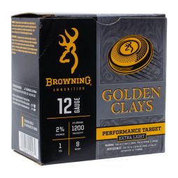 Browning Golden Clays 12ga. 2-3/4" 1oz. #8 Shot 1200 FPS Ammunition, 25 Round Box