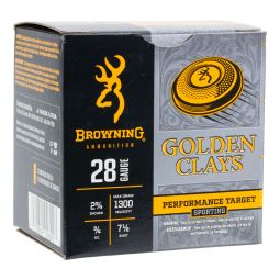 Browning Golden Clays 28ga. 2-3/4" 3/4oz. #7.5 Shot 1300 FPS Ammunition, 25 Round Box