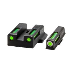 HI VIZ Smith & Wesson M&P380 EZ Lightwave H3 Tritium/Litepipe Sight Set, Green/Green