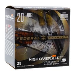 Federal High Over All Competition Target 20ga. 2-3/4'" 7/8oz. 3 Dram #7.5 Shot Ammuntion, 25 Round
