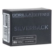 Gorilla Ammunition Silverback 9mm 135gr, Subsonic Self Defense, 20 Round Box