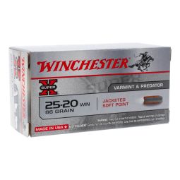Winchester Super-X 25-20 Win 86gr. JSP Ammunition, 50 Round Box
