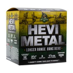 Hevi Shot Hevi Metal Long Range 12ga. 3.5" 1-1/2oz. #3 Shot, 25 Round Box